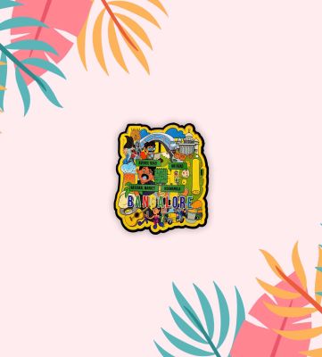 Bangalore Wooden Fridge Magnet Sticker Almirah, Refrigerator, Home & Kitchen Door Travel Souvenir & Gift Items Magnet